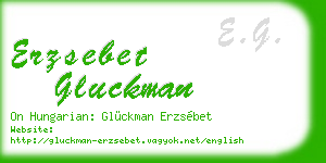 erzsebet gluckman business card
